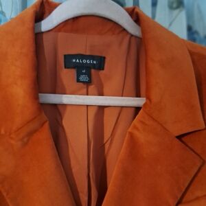 Halogen Women's Velvet Orange Jacket